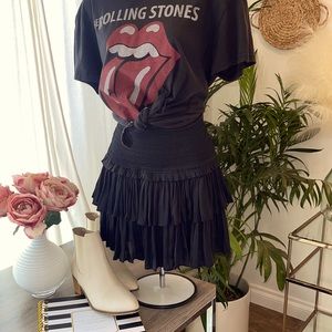 Reset by Jane Black Ruffle Mini Skirt -NWOT